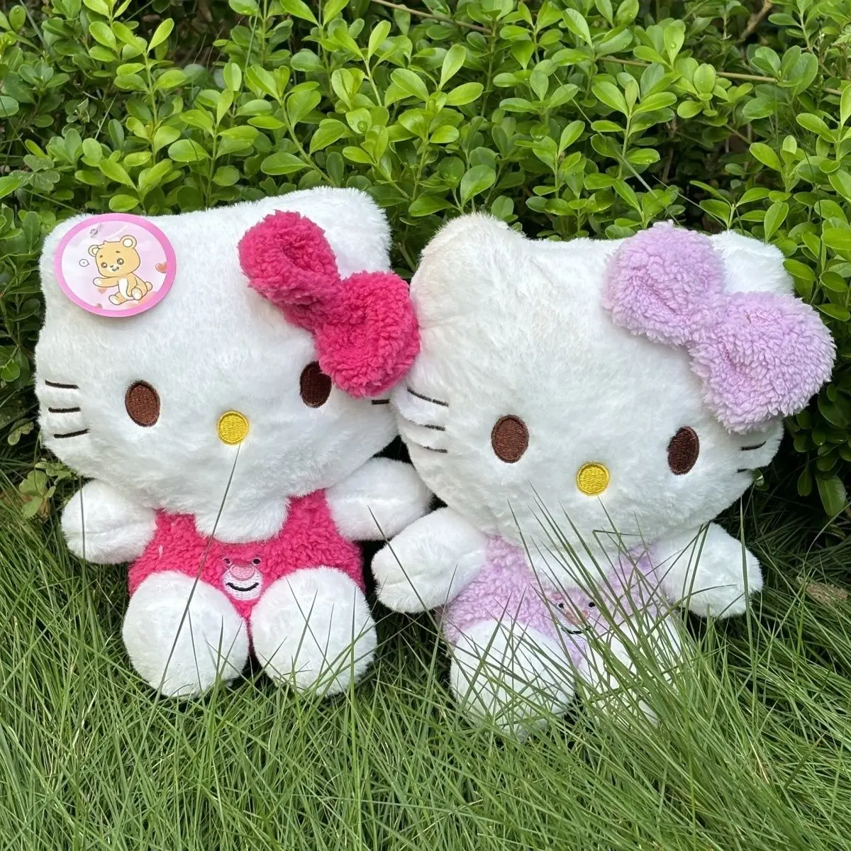 23cm kawaii olá kitty boneca de pelúcia anime animais de pelúcia brinquedos dos desenhos animados kitty gato decorações do quarto acessórios presente aniversário