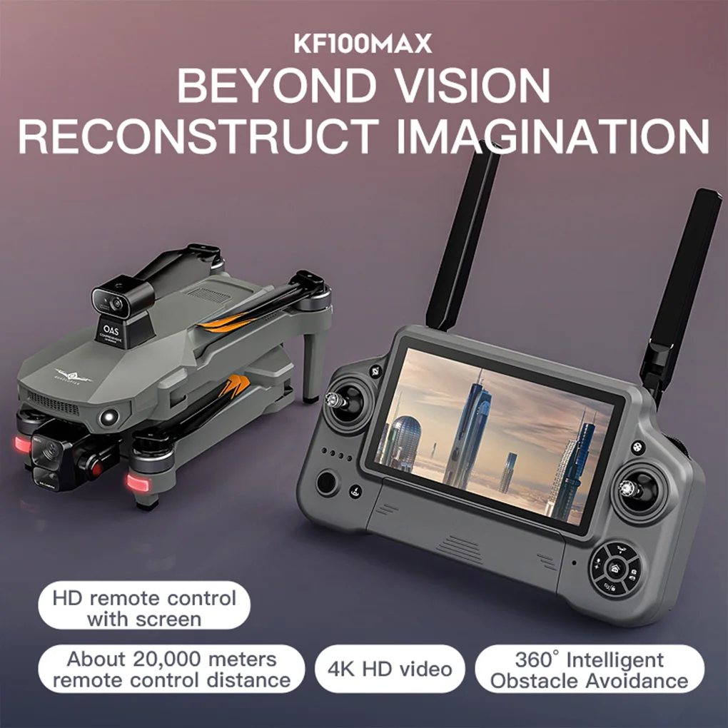 

НОВЫЙ KF100 MAX Дрон 4K Камера 3-осевой подвес GPS WIFI Предотвращение препятствий FPV Бесщеточный электронный RC Квадрокоптер Игрушка RC Дрон Игрушка