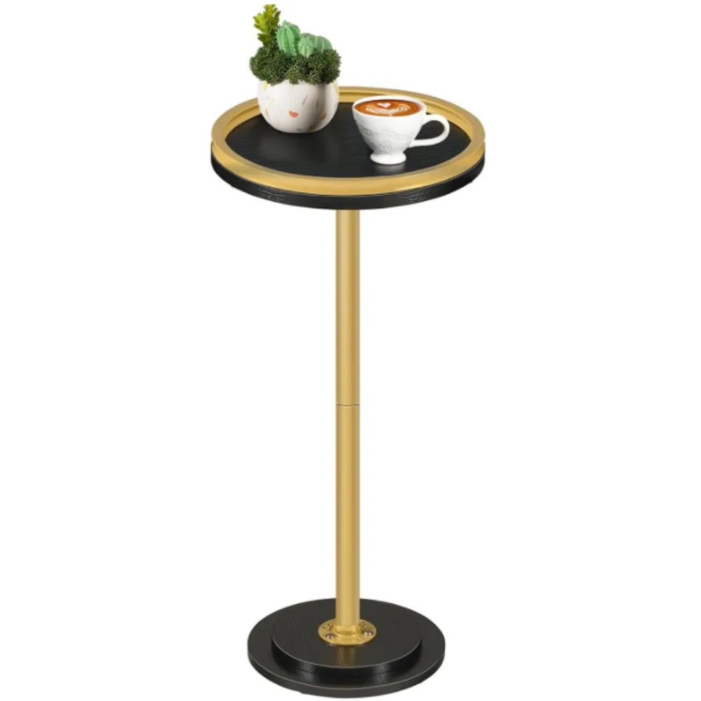 

US Truitt Drink Table, Black 10" W x 10" L x 24" H Available in Gold and Black Steel construction Aged Brass Finish No Assembly