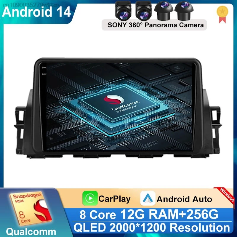 

Android 14 Car dvd GPS Navigation For Renault Kiger 2021 auto radio stereo multimedia player High-performance CPU QLED Screen BT