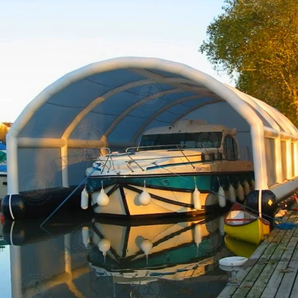 Inflatable Waterproof PVC Floating Boat Shelter Storage Tent Dry Dock Fit For Marine Ships Watercraft Accessories DDP