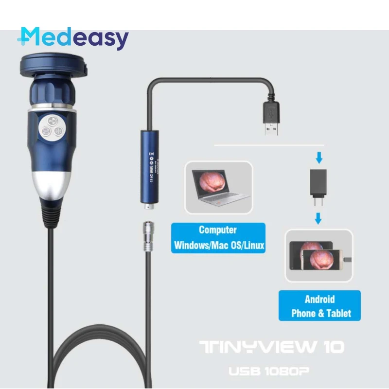 Imagem -05 - Câmera de Endoscopia Médica Portátil Cirurgia Otorrinolaringológica Usb Full hd 1080p Hdmi Fonte de Luz Livre