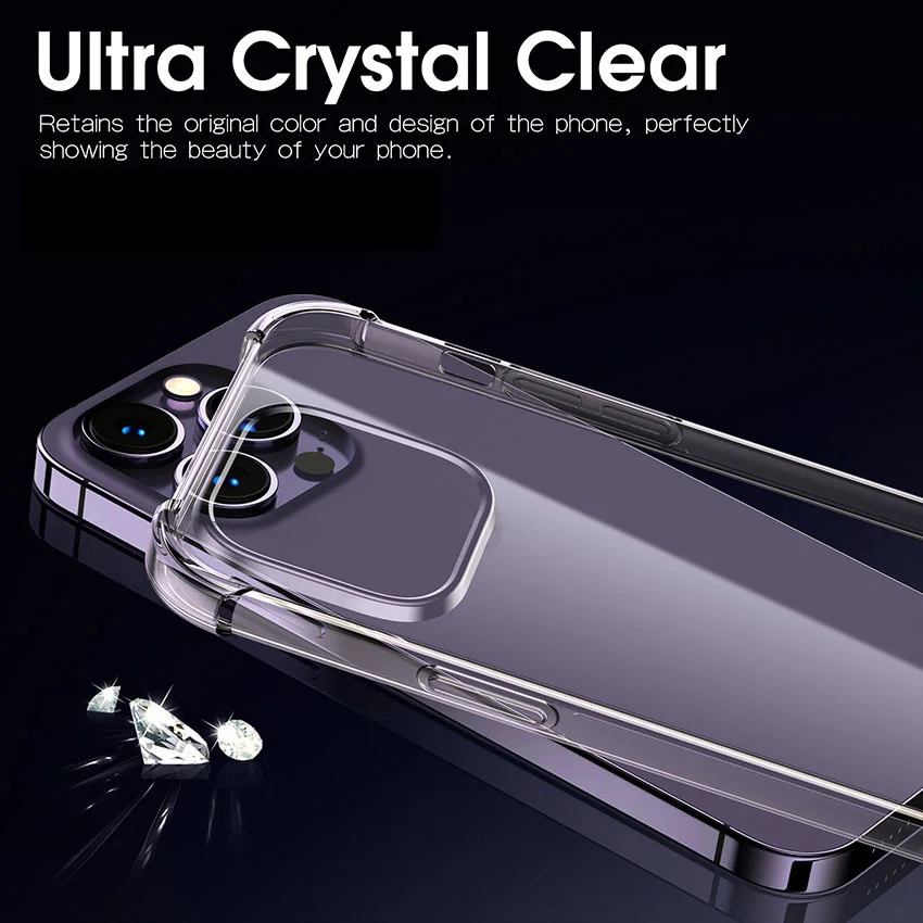 Clear Case For Redmi 6 6A 7 7A 8 8A 9 9A 9C 10 10C 12C A1 POCO X3 NFC X4 M4 M3 M5 Pro 5G Thick Shockproof Soft TPU Phone Cover