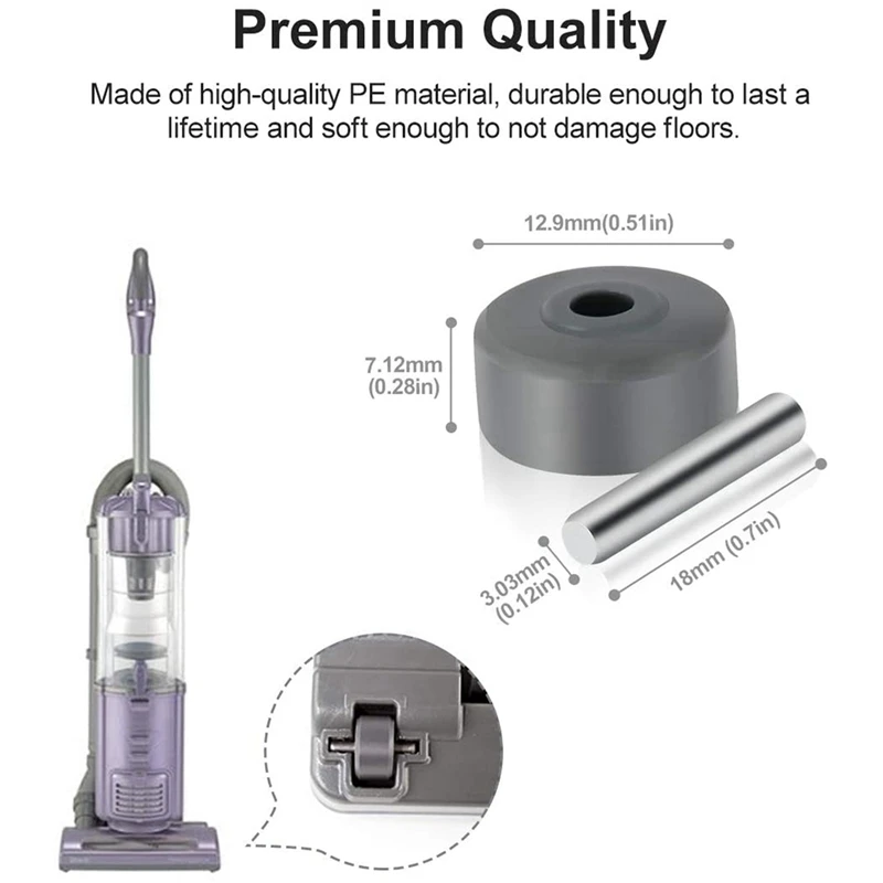4 مجموعات من العجلات الأمامية البديلة للمكنسة الكهربائية Shark NV350، NV351، NV352، NV355، NV356E، NV500، NV501، NV502 وMoreeco-Friend