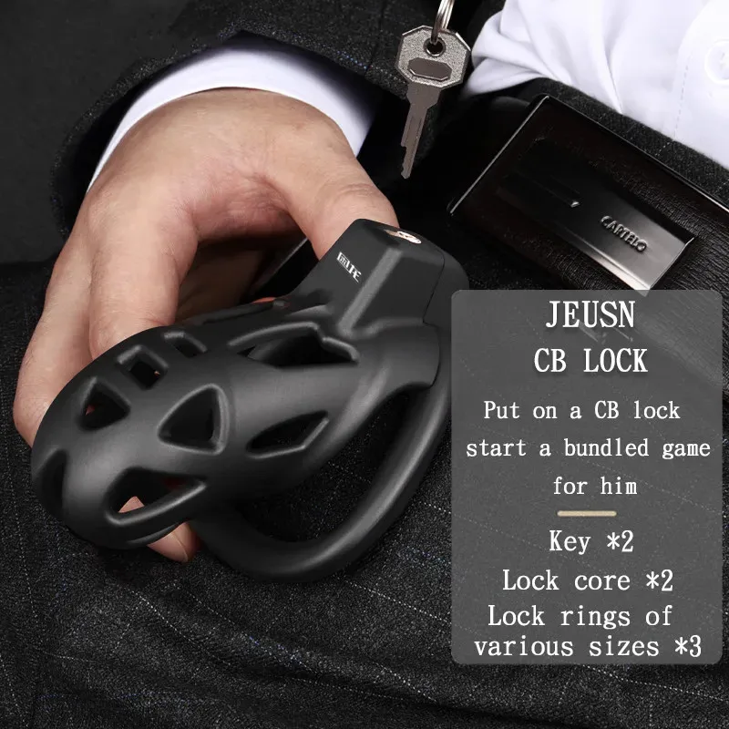 New Upgrade Cobra Penis Cage Lock with 3 Size Cock Rings High Quality Prince Albert Chasity for Couples Anti Cheating Sex Toys