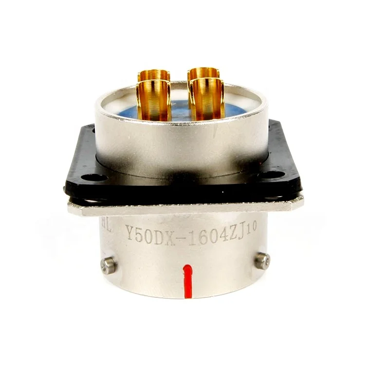 Y50DX 4 Pins 16 Shell Size Aluminum Circular Aviation  Connector