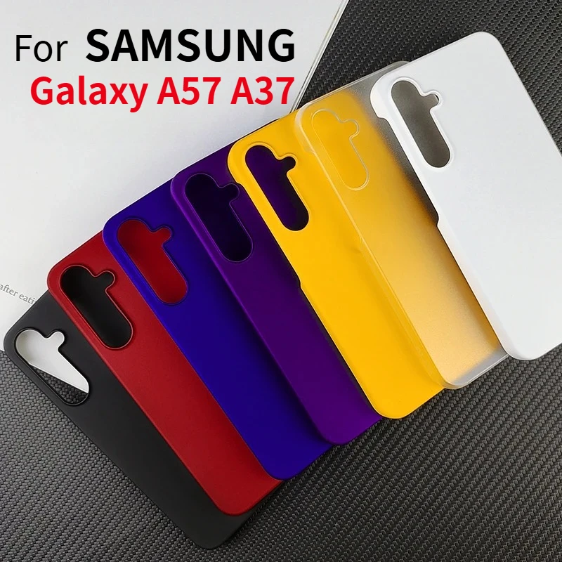 Ultra-thin Anti-fingerprint Borderiess Case For Samsung A57 A37 A17 A07 A56 A36 A26/16/06 Frosted Matte PC Shockproof Hard Cover