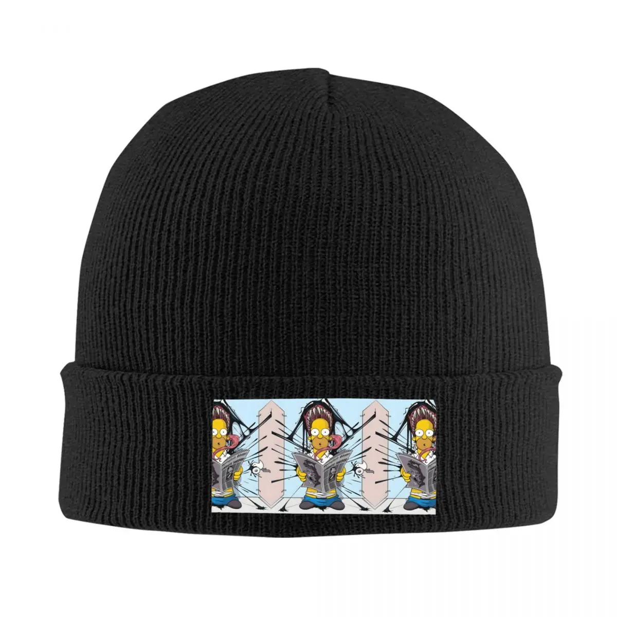 

Custom The Simpsons Cartoon Bonnet Hat Knitted Hats Men Women Fashion Unisex Adult TV Show Winter Warm Beanies Cap