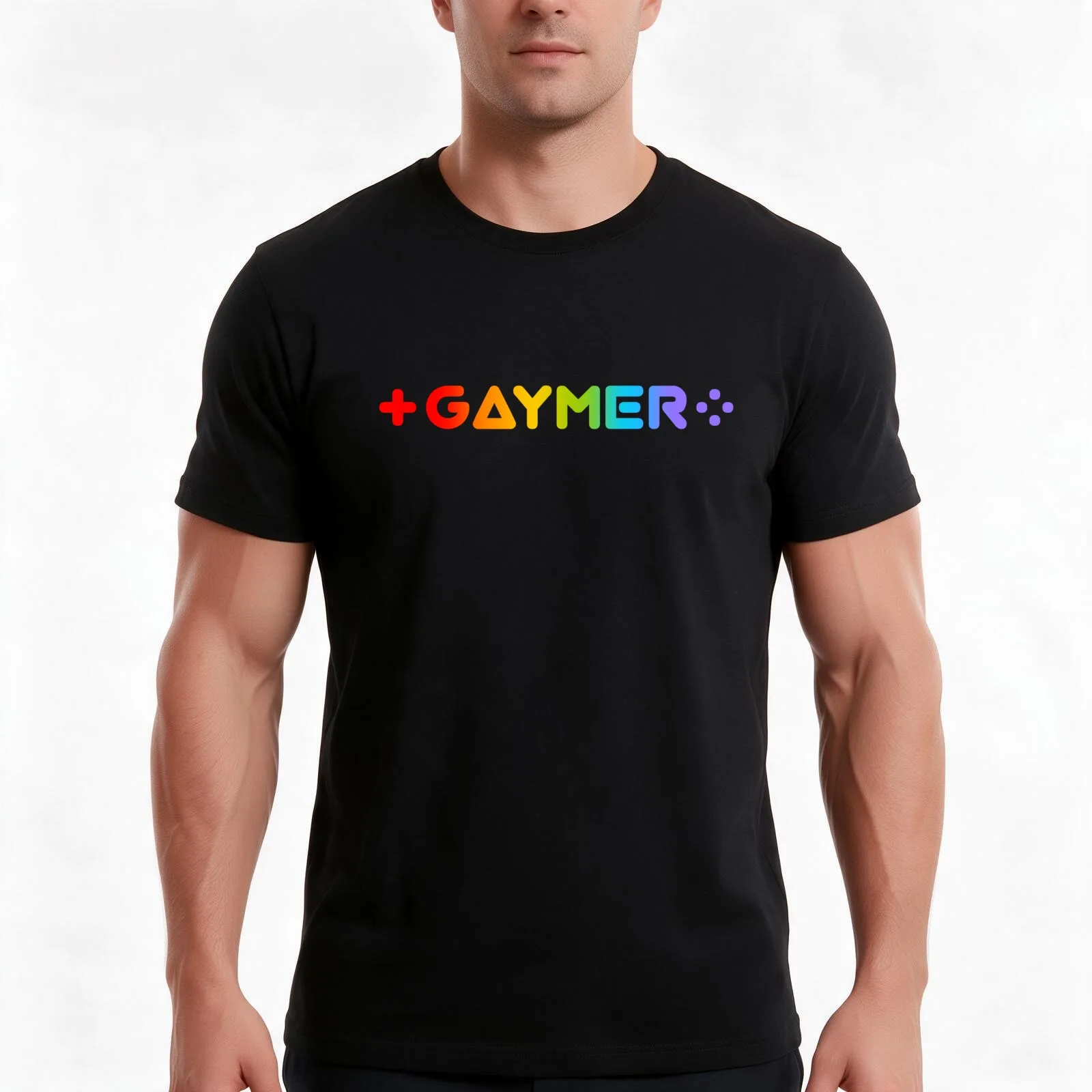 Gaymer T-Shirt, Summer Casual Cotton Tee, Oversized Streetwear Tops, Vintage Graphic Print, Loose Fit Short Sleeve, 100% Cotton
