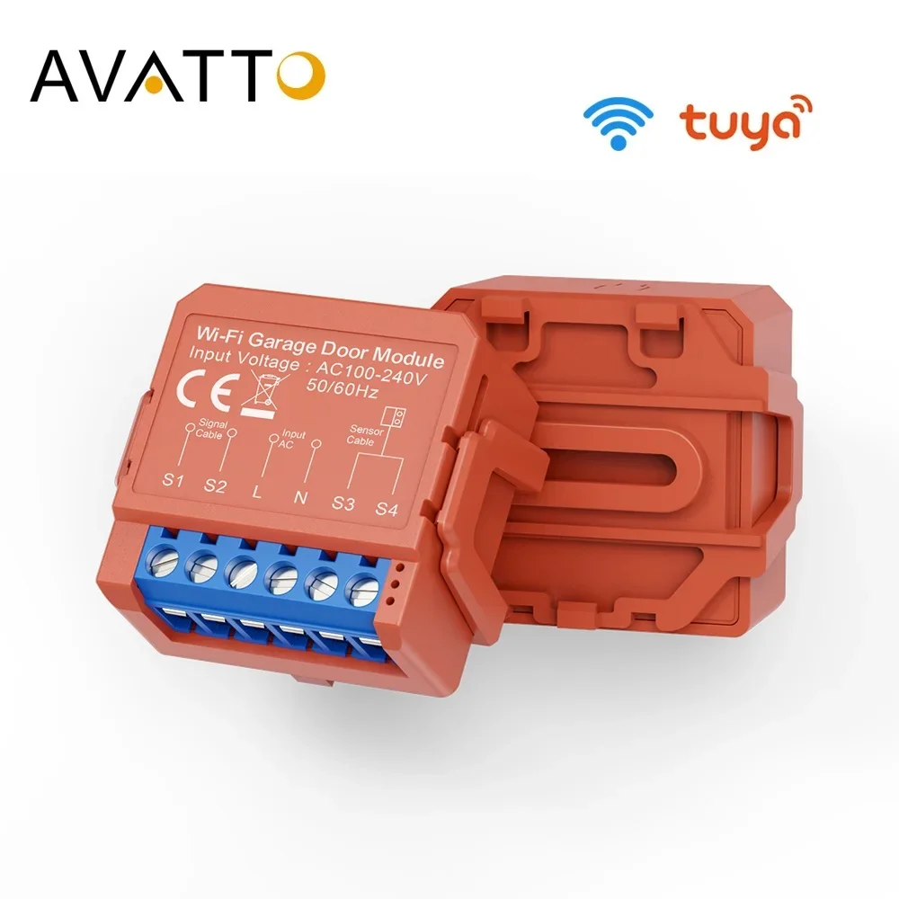 AVATTO Tuya Wifi Garage Door Switch Module Smart Garage Door Opener Controller APP Voice Control Work With Alexa Google Home