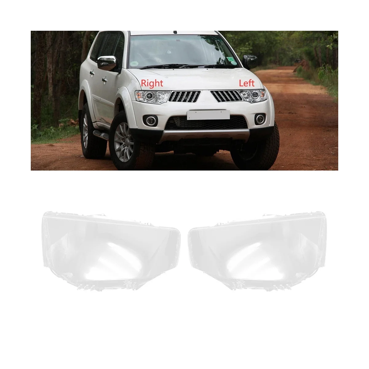 For Mitsubishi Pajero Sport 2013-2015 Right Headlight Shell Lamp Shade Transparent Lens Cover Headlight Cover