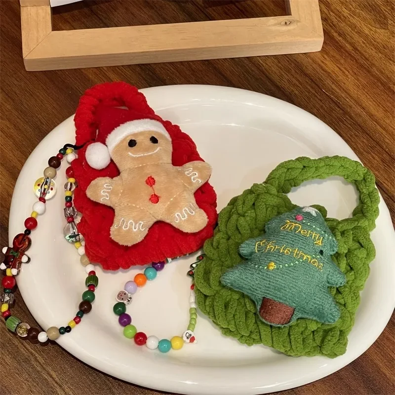 Plush Cute Christmas Tree Gingerbread Wireless Headphone Case Suitable for Airpods1/2/3/4/pro Fashion Earphone Accessories