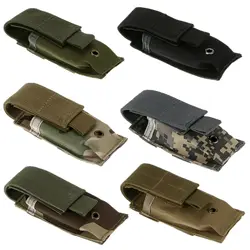 Newest Molle Tactical Single Pistol Magazine Pouch Hook & Loop Mag Holster Pouch Holder Pack Knife Flashlight Sheath Tools Case