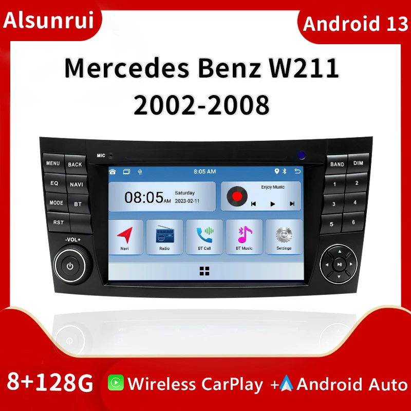 2Din Android 13 Car Radio For Mercedes Benz E-class W211 E200 E220 E300 E350 E240 E280 CLSCLASSW219 Multimedia GPS StereoCarplay