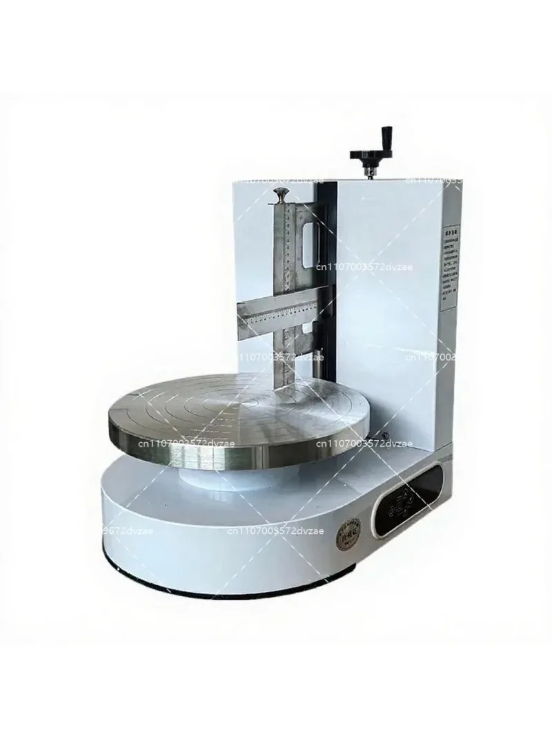 Small Tabletop Semi Automatic Cake Cream Spreading Machine for Round Birthday Cakes Butter Icing Coating
