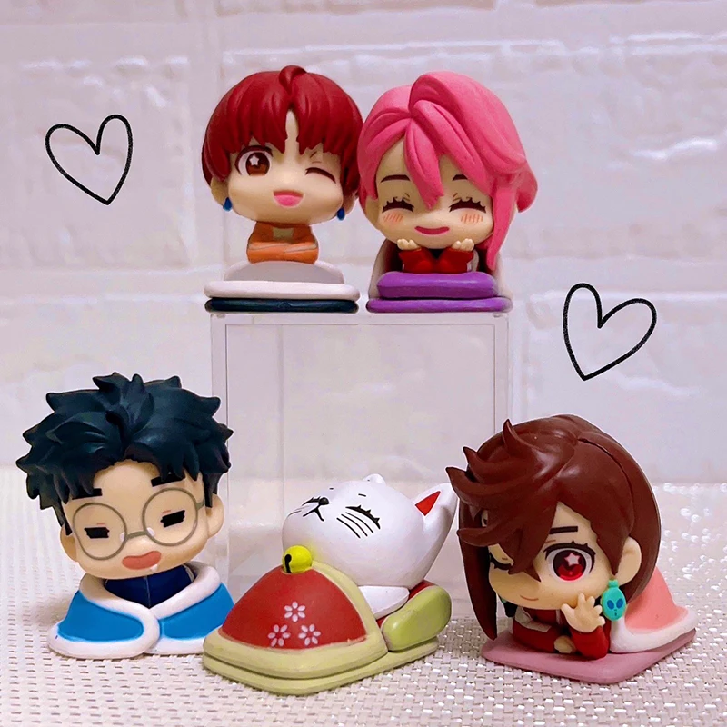 ของเล่นแคปซูลกาชาปอง ออนมูตัน แดนดันดัน โอคารุน โมโมะ เคน ทาคากุระ ไอร่า จิจิ แมวเหมียวเรียกขาน อนิเมะน่ารัก ฟิกเกอร์นอนหลับ