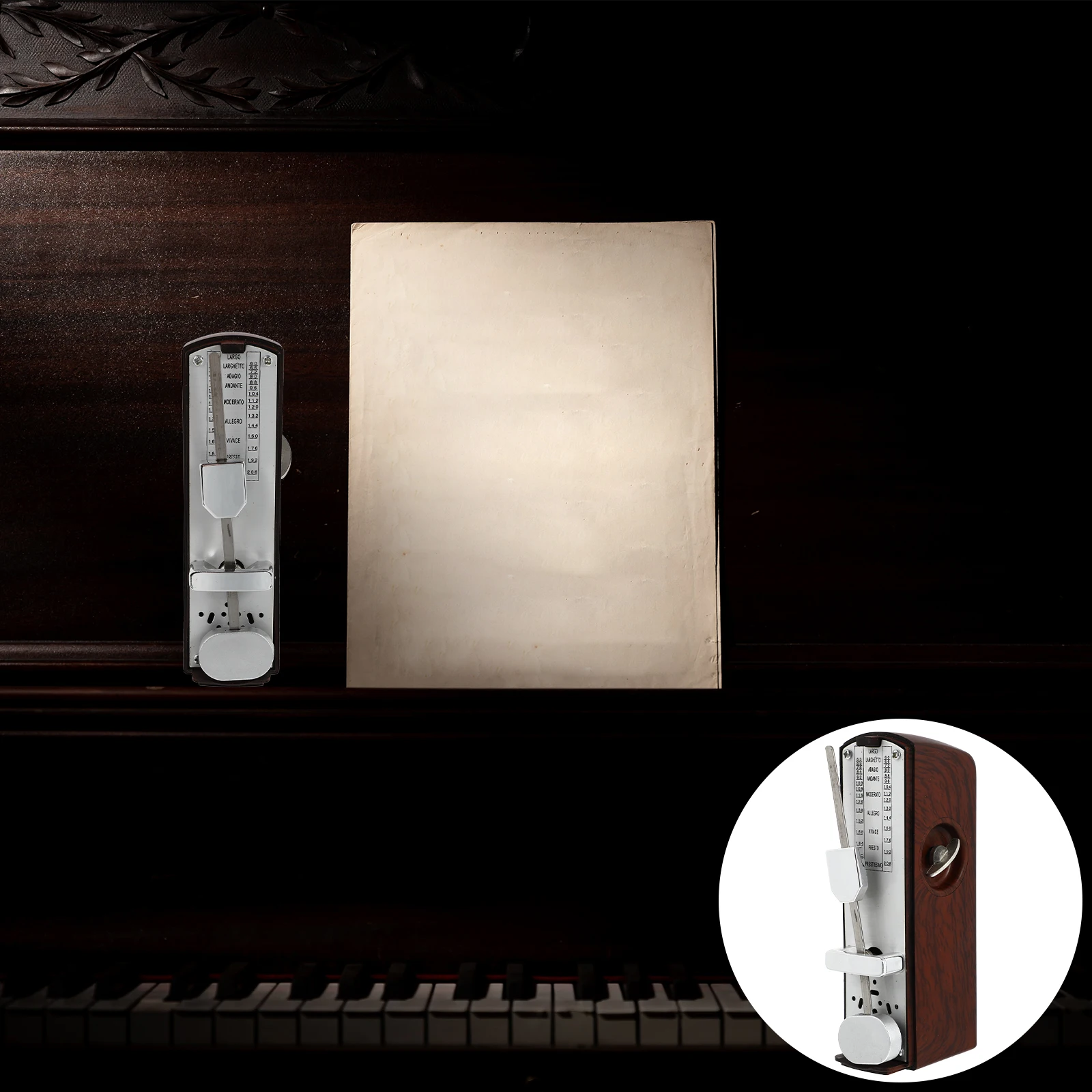 

Metronome Music Instrument Accessories Portable Wooden Metal Mechanical Metronome for Piano Guitar Drum Violin Zither Beginner