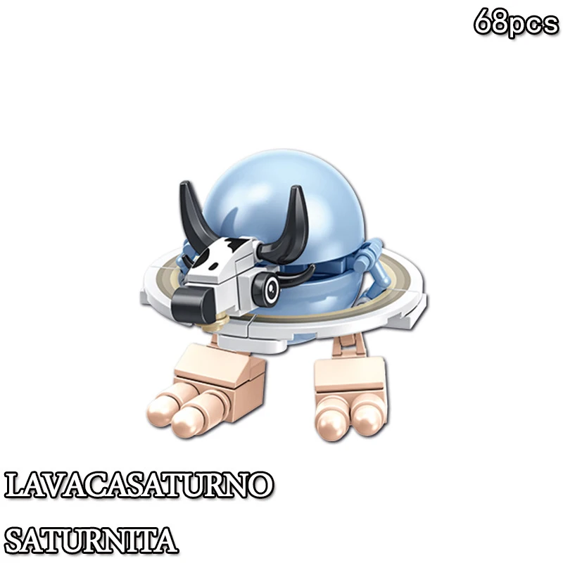 Figurina di squalo Tungtungsahur Figura Building Blocks Bambola divertente Decorazione del desktop Tralalero Tralala Figura Bambini Blocco giocattolo