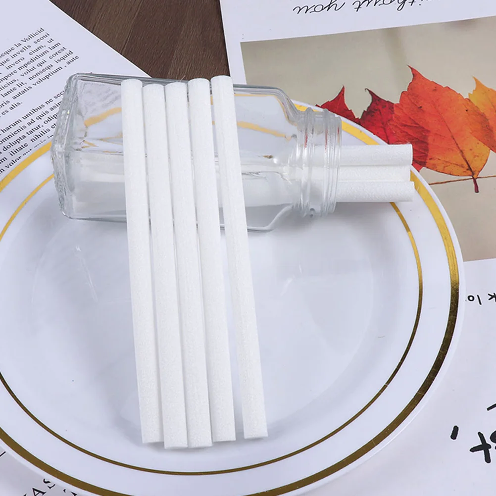 40pcs Humidifier Cotton Sticks 8mm 10cm Fiber Diffuser Replacement Rods Fragrance Volatile Sticks Essential Oil Diffusing Tools