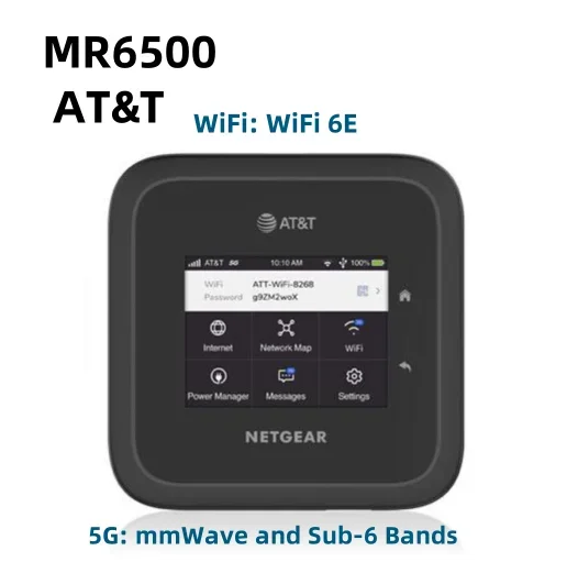 NETGEAR AT&T M6 Pro 5G MR6500 mmWave WiFi 6E Mobile Hotspot Router