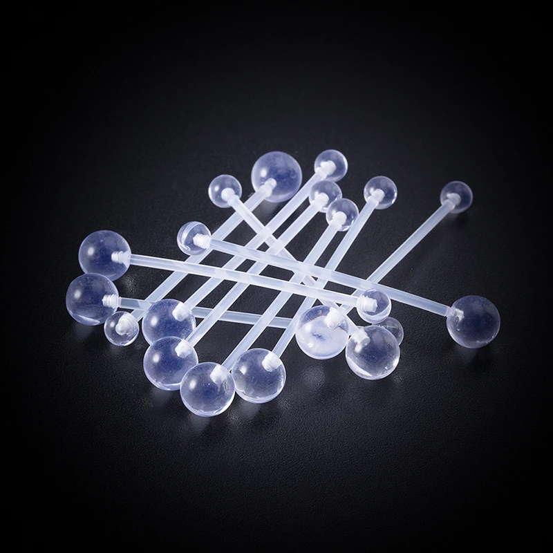 10PCS Pregnancy Sport Maternity Flexible Bioplast Belly Navel Button Ring Retainer Industrial Piercing Earrings Random Color 14G