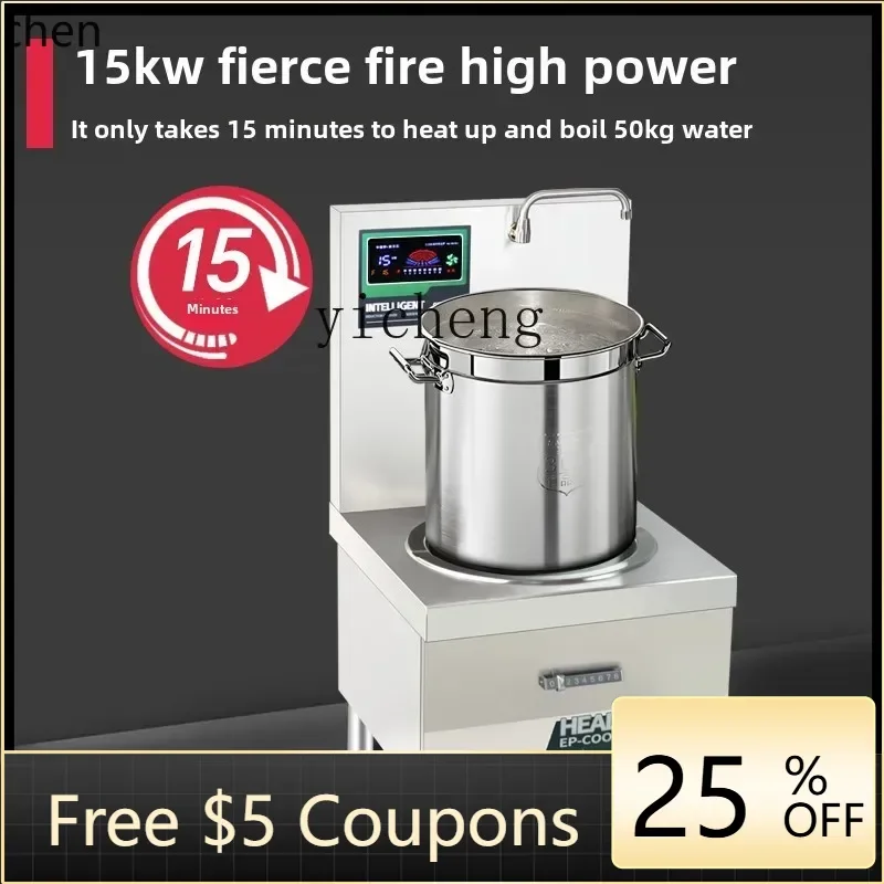 

Коммерческая электромагнитная суповая плита P24, 15 кВт, высокомощная, Jinyuan Meng, с одной/двумя конфорками, плоская, низкопрофильная