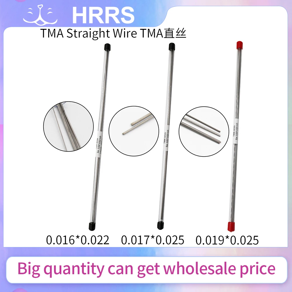 

1Tube 10 шт. ортодонтическая стоматологическая TMA прямая прямоугольная проволока 350 мм