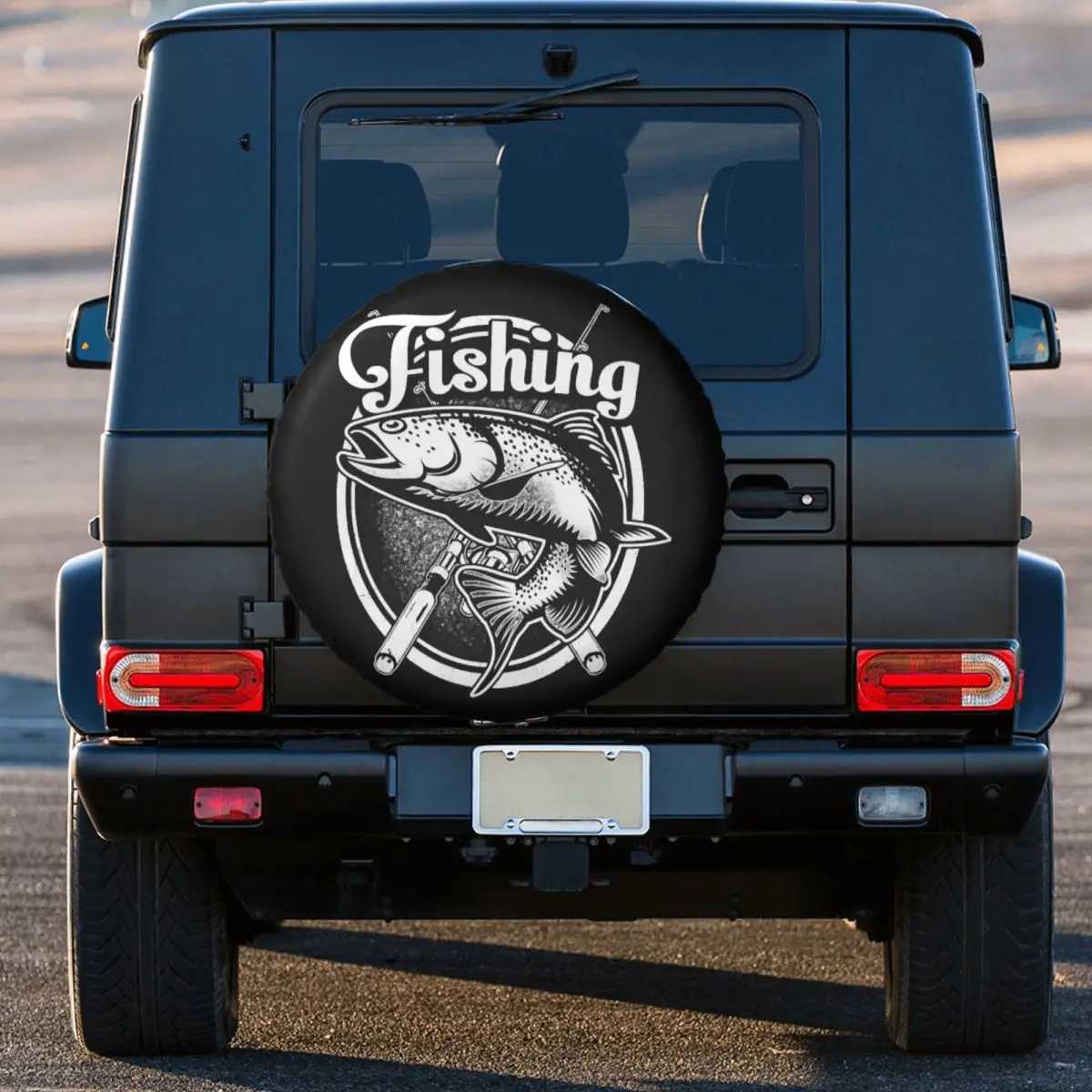 Custom Fish Just One More Cast I Promise Spare Wheel Cover for Jeep Pajero 4WD RV Fishing Addiction Fisher Tire Protector