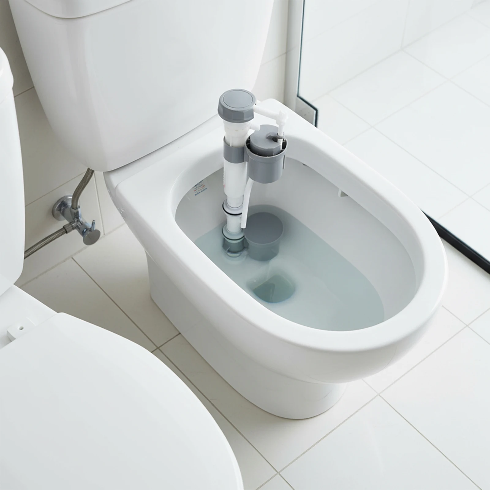 Adjustable Retractable Float Ball Inlet Valve Toilet Tank Water Saving with Telescopic Height and Anti Siphon Feature