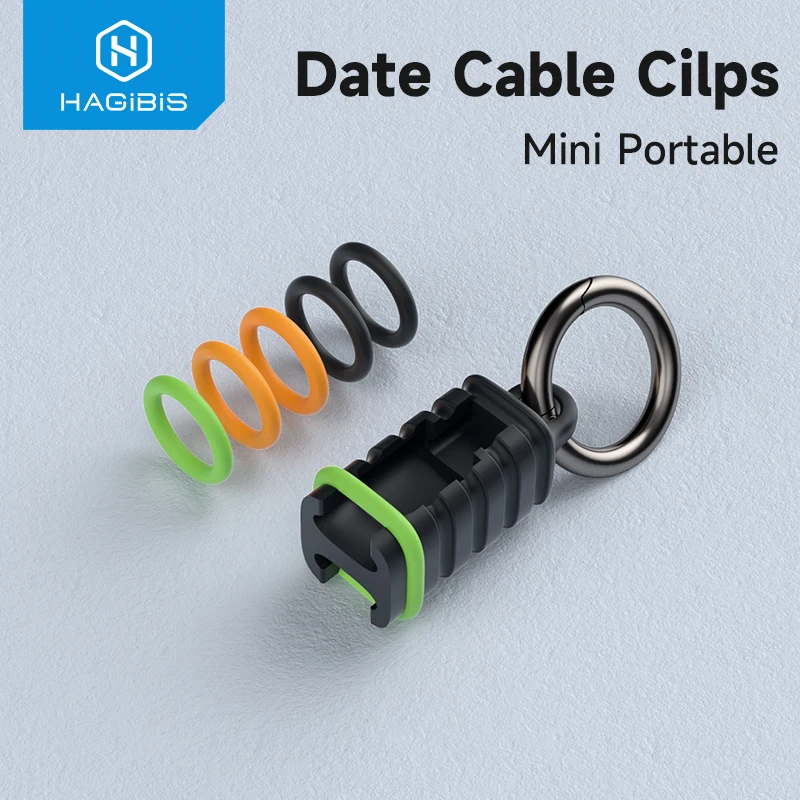 Hagibis Cable Organizer Portable keychain Clips Cord Straps Silicone Wire Winder Only for UCD4 Mini Cable