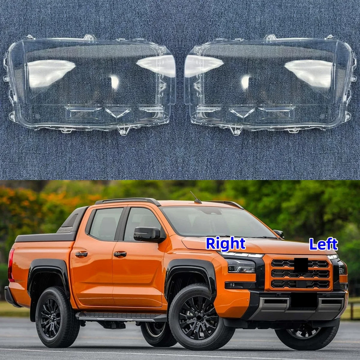 

Для Mitsubishi Triton L200 2023 2024, автомобильные аксессуары, крышка фары, замена оригинального абажура