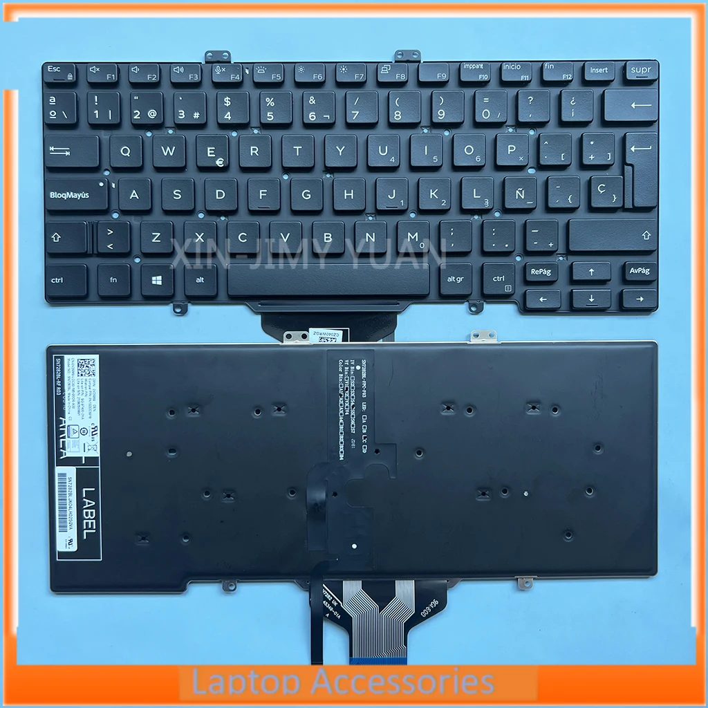 Teclado retroiluminado español 5400 para Dell Latitude 5400 5401 5410 5411 (Y2019) 7400 3400 03C7CJ 049VT0 0G6KXM 0V2RM9 SN7282BL SP
