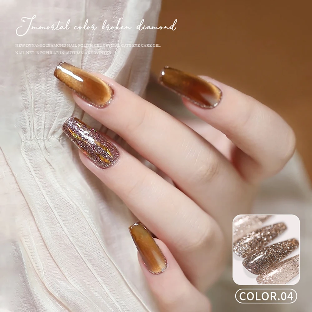 Vendeeni 24 Farben/Set Glitzer-Broken-Diamond-Gel-Nagellack Glänzender Galaxy UV Soak-Off Gel-Lack Flash Gel-Lack für Nagelkunst – Detail 11