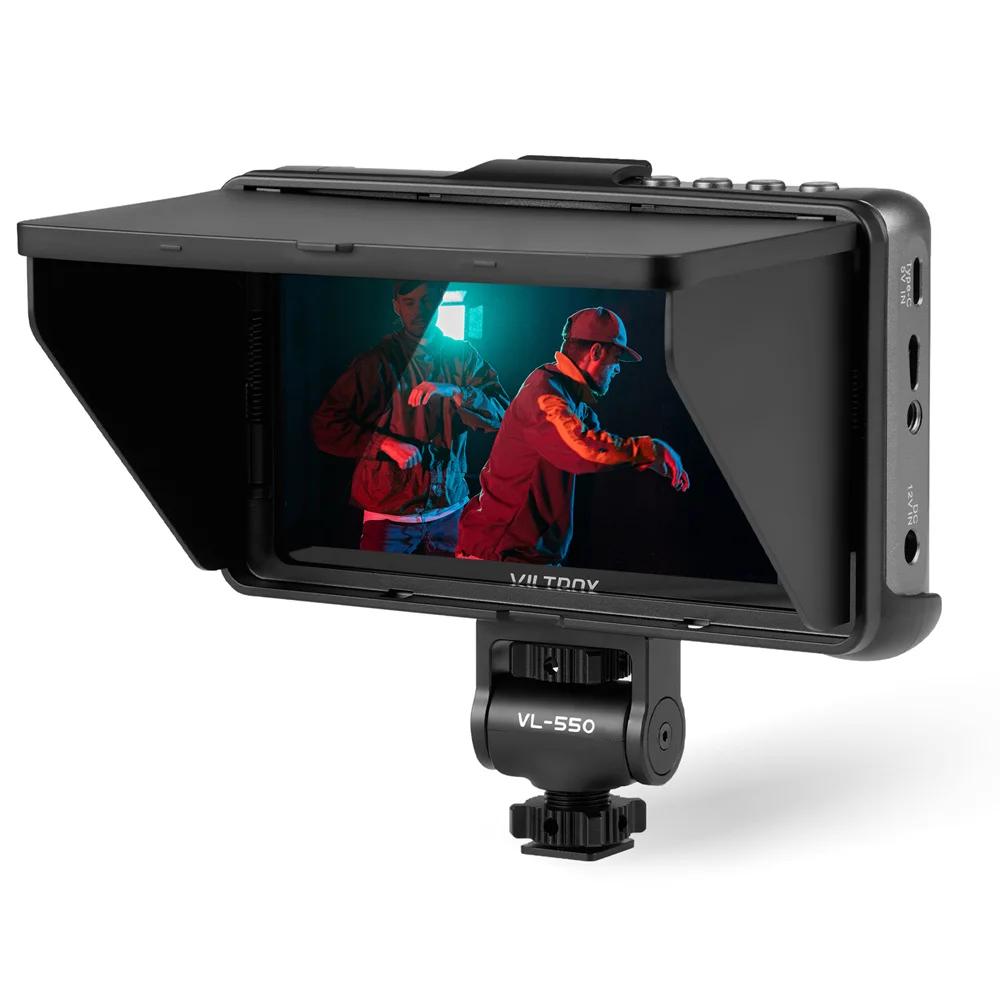 VILTROX DC-550 5.5 Inch 1200nits 4K HDMI in/Out Video Field Monitor Kit with Battery 3D LUT 1920X1080 Camera Video Monitor