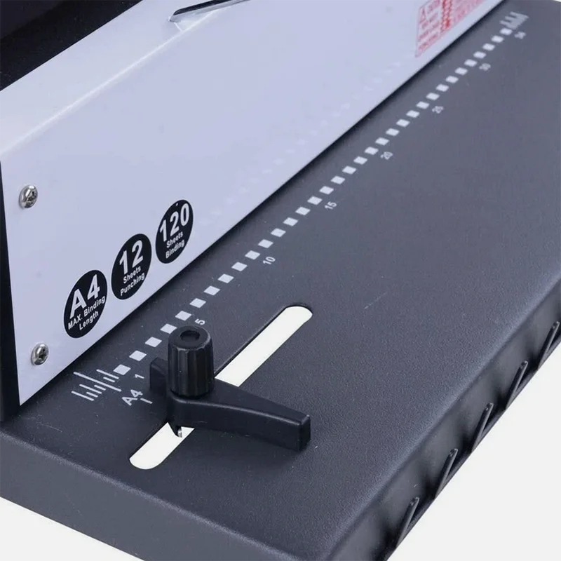 34 فتحة مكتب دليل سلك لفائف آلة تجليد حلزونية 3:1 اللكم ملزمة 120 ورقة قدرة تجليد الورق