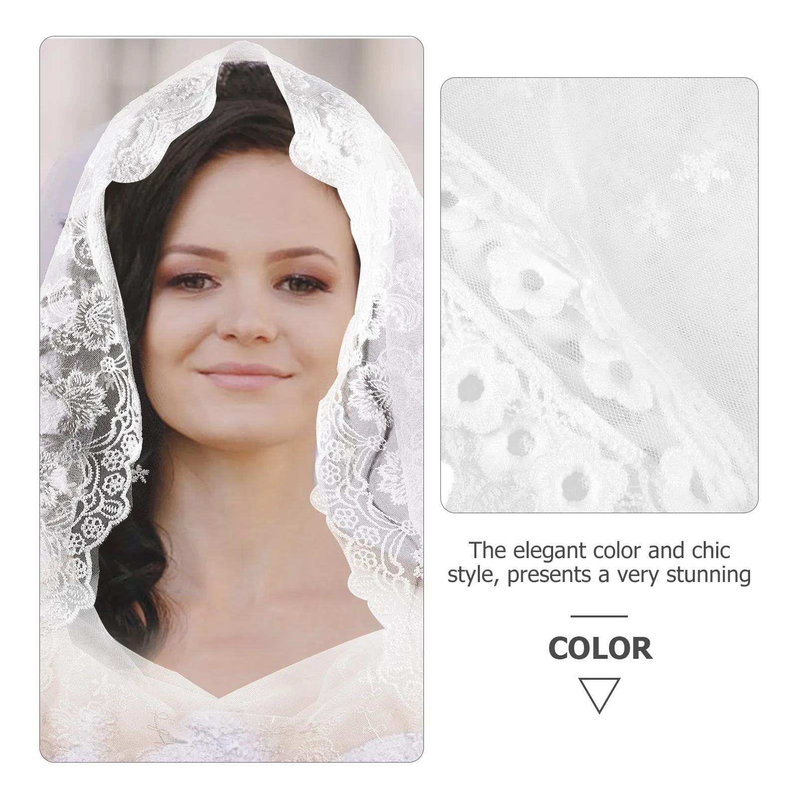 طرحة زفاف دانتيل أنيقة خفيفة الوزن ومريحة بتصميم ريترو إكسسوارات الزفاف حجاب الزفاف حجاب العروس لأسلوب الزفاف الأنيق #6