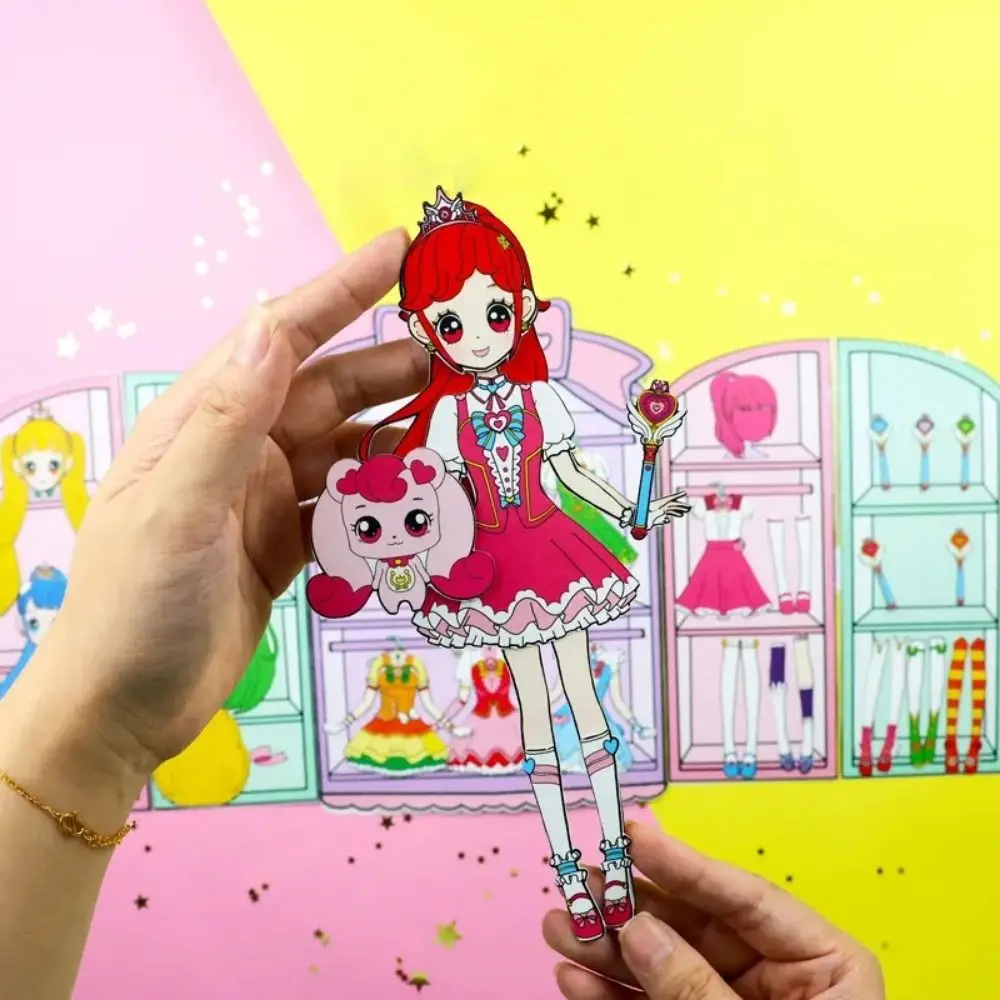 Geen snijpapier Poppenhuis Meisje Spelen Herhaaldelijk Handgemaakte papieren pop Rustig boek Handboek Collageset DIY Schattig prinsessenboek