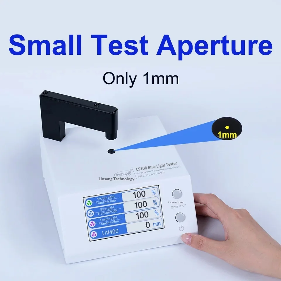 LS108 Spectrum Transmission Meter DC 5V1A Powered For Measuring Transmittance Block Rate Blue Light UV Protective Coatings 5