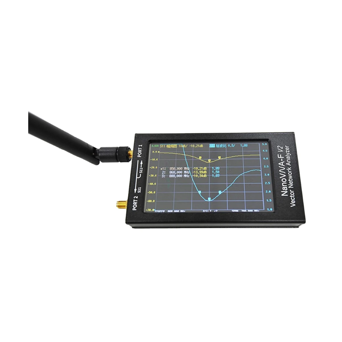 50K-3G Vector Network Analyzer NanoVNA-V2 F 4.3 Inch HF VHF UHF Portable Multifunction Antenna Analyzer