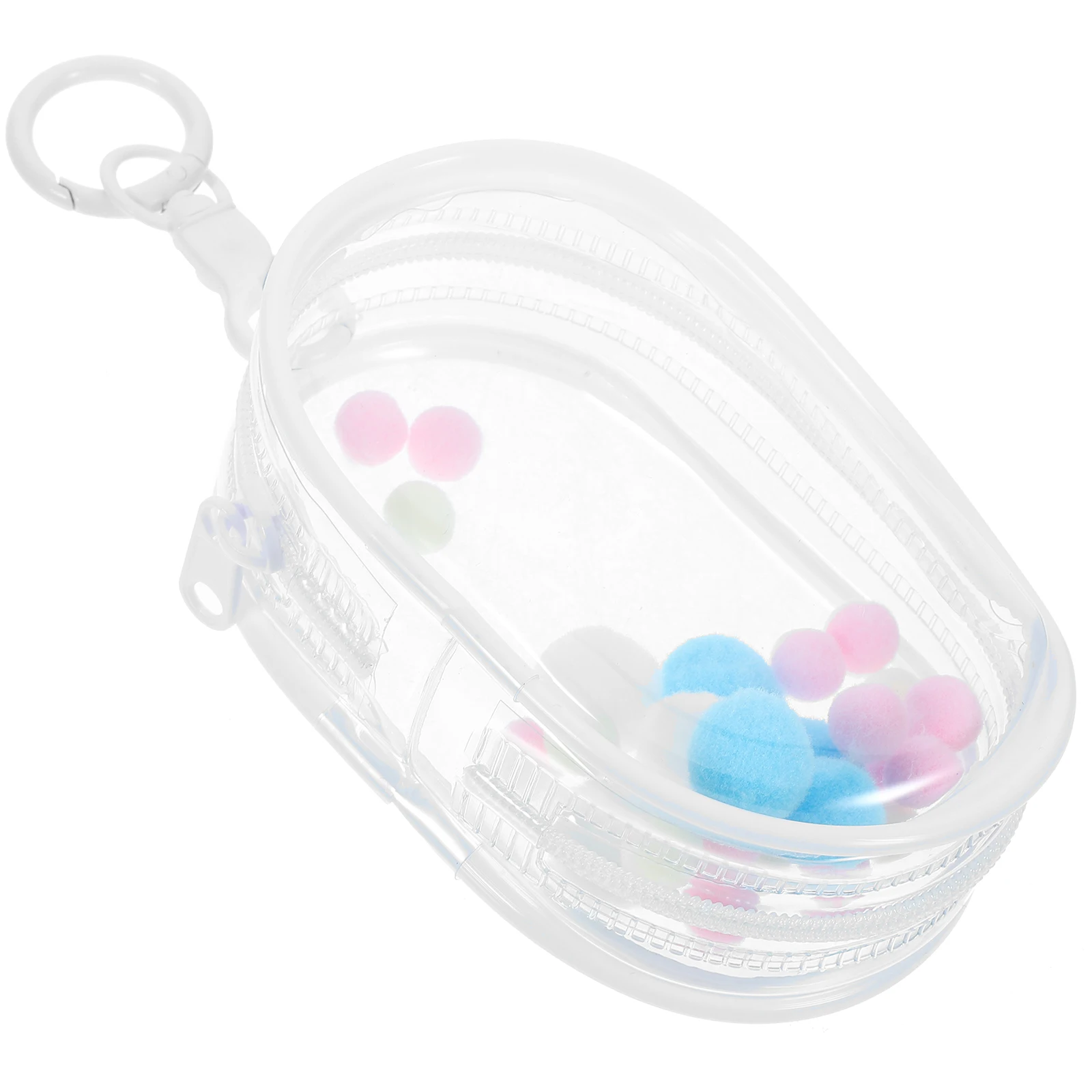 

Transparent Storage Bag Mini Keychain Display Case Clear Figure Organizer Pendant Small Pouch