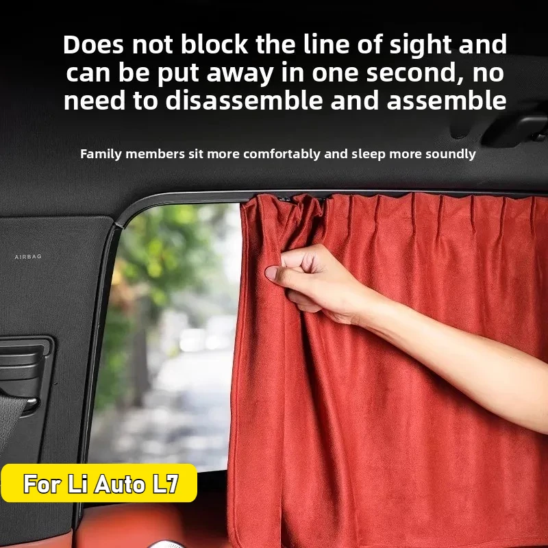 For Li Auto L7 Car Window Insulation Sunshade Window Shade for Travel Nap Night Camping Textile Crafts Privacy Curtain Set