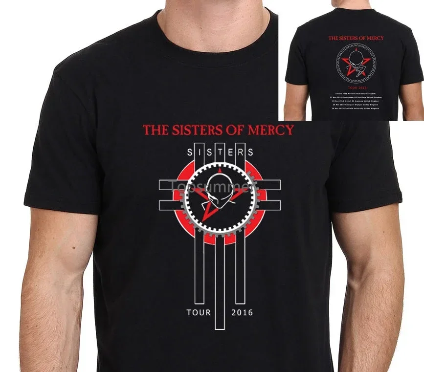 Print T Shirts Short Printing Sisterrss Of Mercy Tour 2016 Men'S Bla T-Shirt Size S-To Xxlnew Brand Casual Clothing