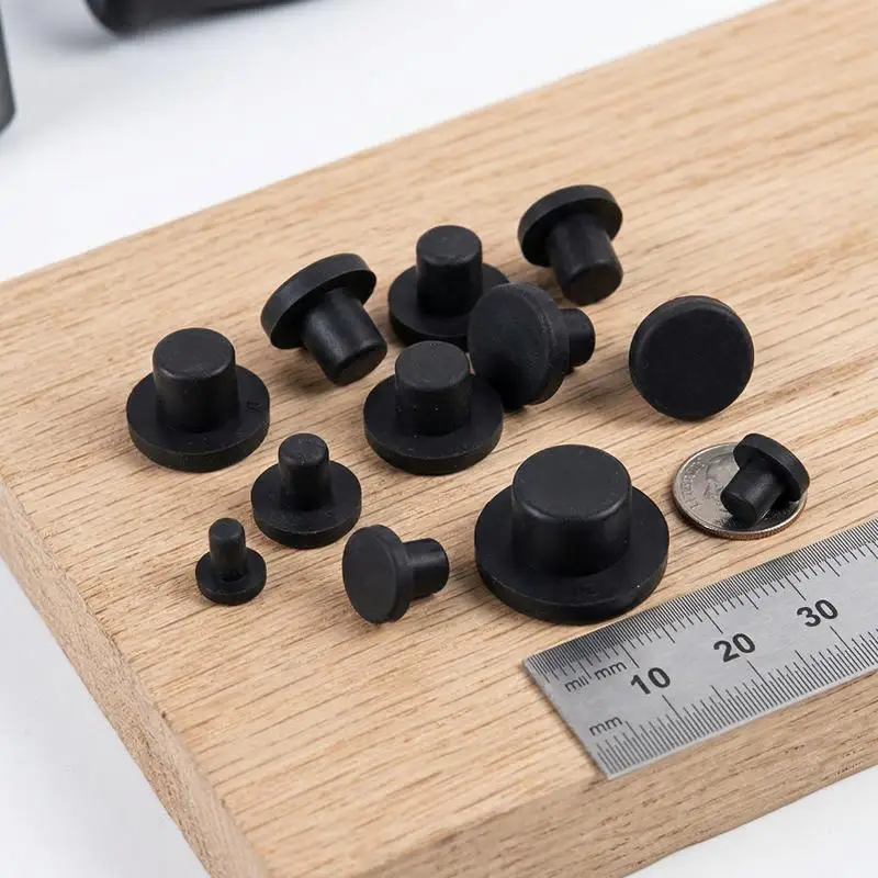 10Pcs Solid Rubber Hole Caps 3-12mm High Temperature Resistance Seal Hole Plugs