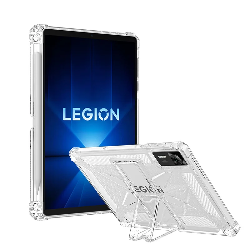 

Для Lenovo LEGION Y700 4th 8,8 "2025 чехол с подставкой, прозрачный мягкий силиконовый чехол из ТПУ, противоударный чехол, слот для ручки