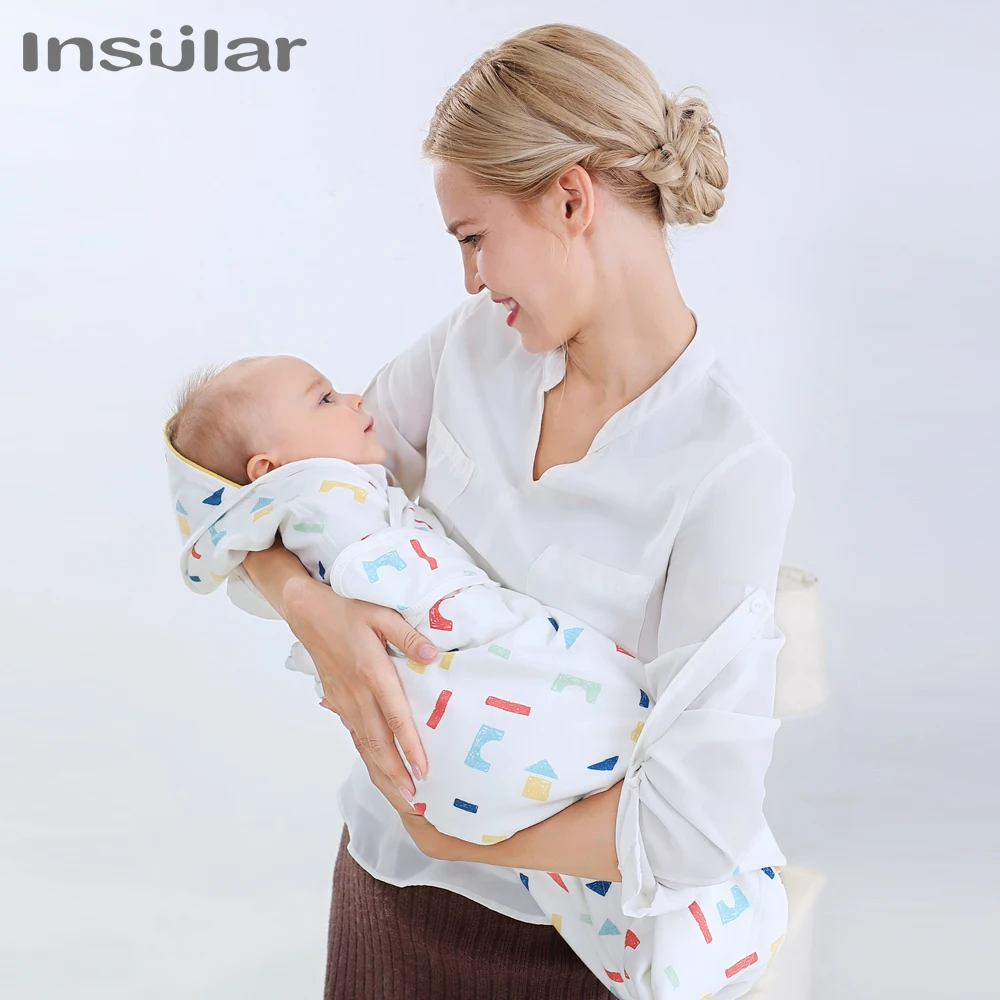 Insular Newborn Blanket Sleeping Blanket Cotton Children Swaddling Wrapping Soft Touch Blankets For Baby Blanket Bedding 93*93cm