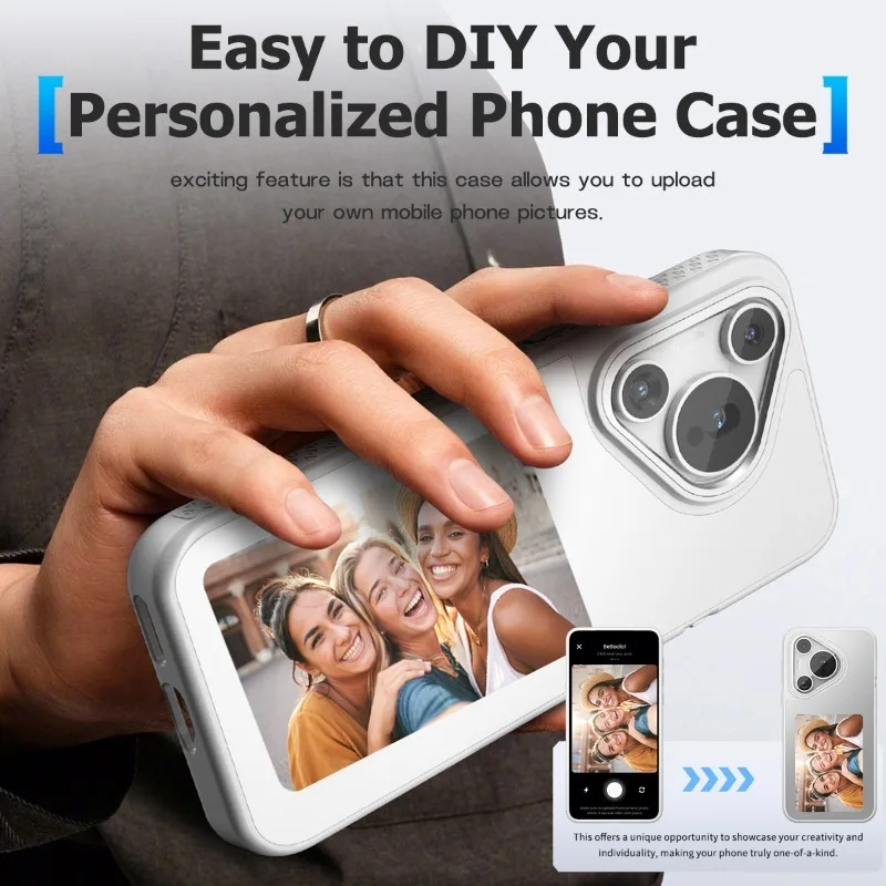 حافظة شاشة NFC لهاتف هواوي P70pro AI Smart DIY حافظات شاشة حبر E فاخرة مخصصة غطاء هاتف محمول فاخر