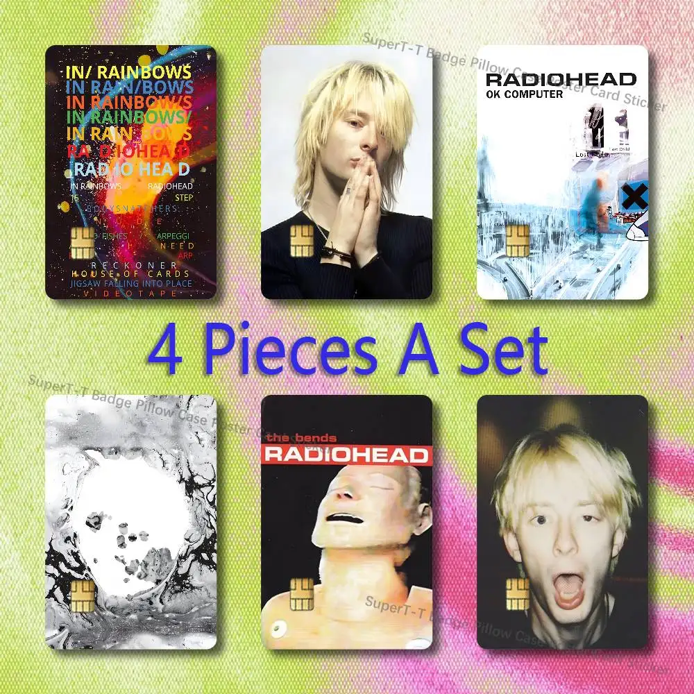 R-Radiohead In Rainbows Credit Debit Card Sticker Bus Pass Diy Waterproof Small Chip Film Sticker Decoration