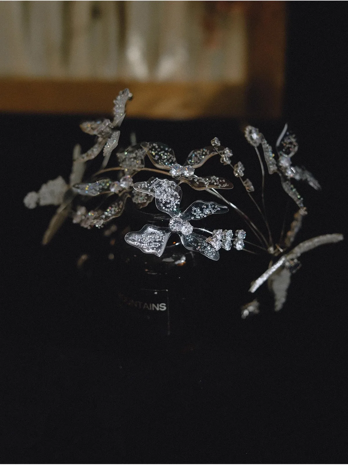 CC Fasce per capelli per donna Accessori da sposa Copricapo da sposa Fidanzamento Hairwear Forma di farfalla Diademi Gioielli brillanti AN516