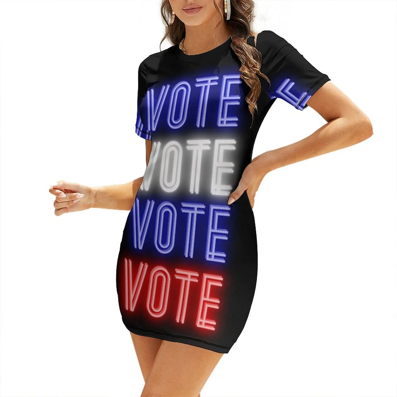 

VOTE VOTE VOTE Short Sleeved Dress women evening dress prom dresses summer outfits for women 2025