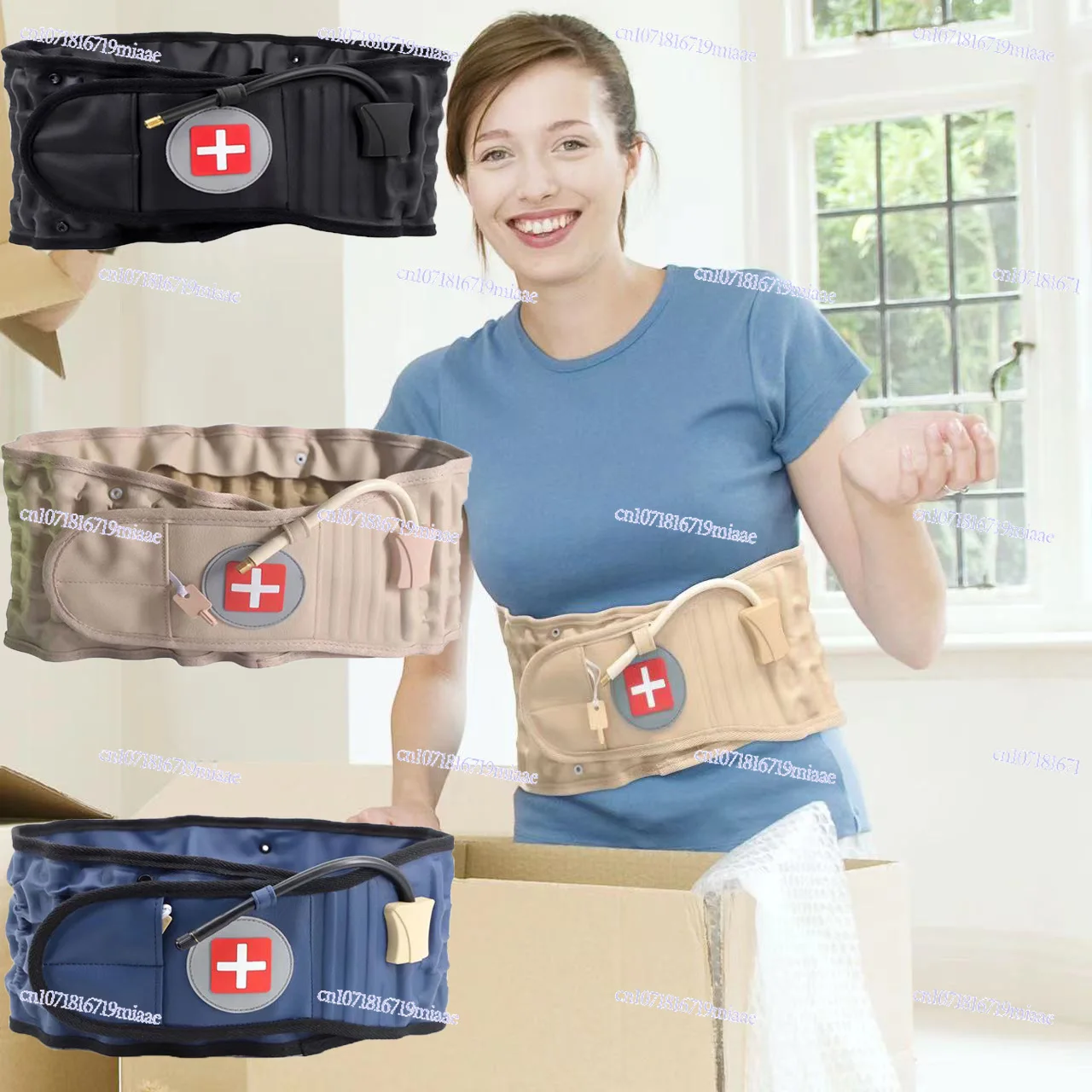 Inflatable Waist Belt, Male and Female Lumbar Disc Protrusion, Universal Waist Protection Sports Equipment, Waist Protection